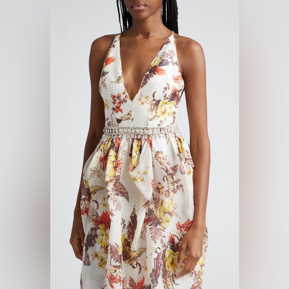 Zimmermann Tulip Floral Print Mídi Dress